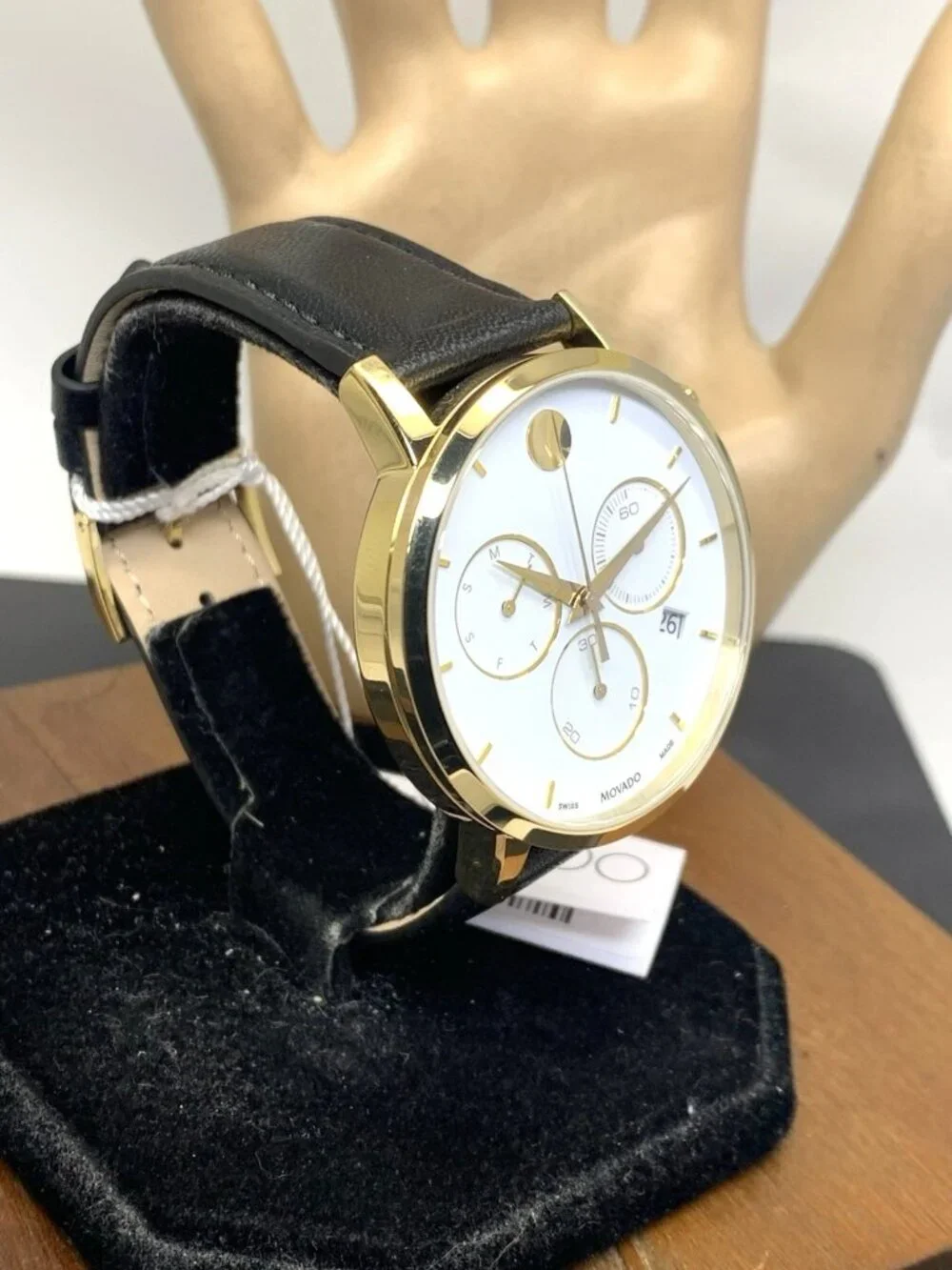 Movado Men's Watch 0607888 Museum Swiss Quartz Chronograph White Dial Leather